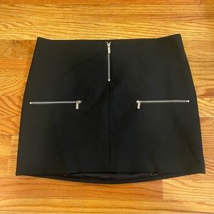 Elizabeth and James Zipper Mini Skirt
